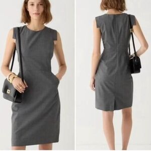 J. Crew Charcoal Resume Stretch Wool Dress Size 4 Petite